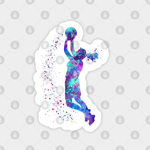 Girl Basketball Player Shooter Watercolor Sport Gift Sticker by LotusGifts